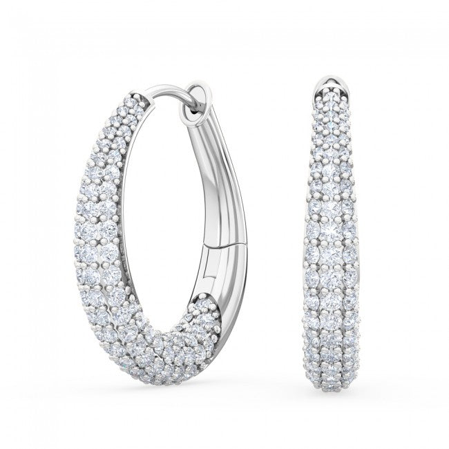 Glitter Cluster Hoops otrodiamonds