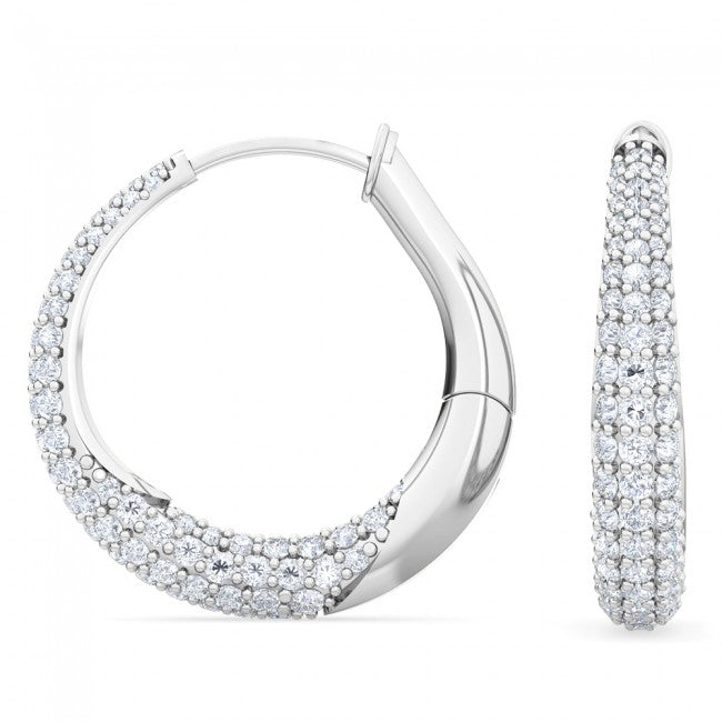 Glitter Cluster Hoops otrodiamonds