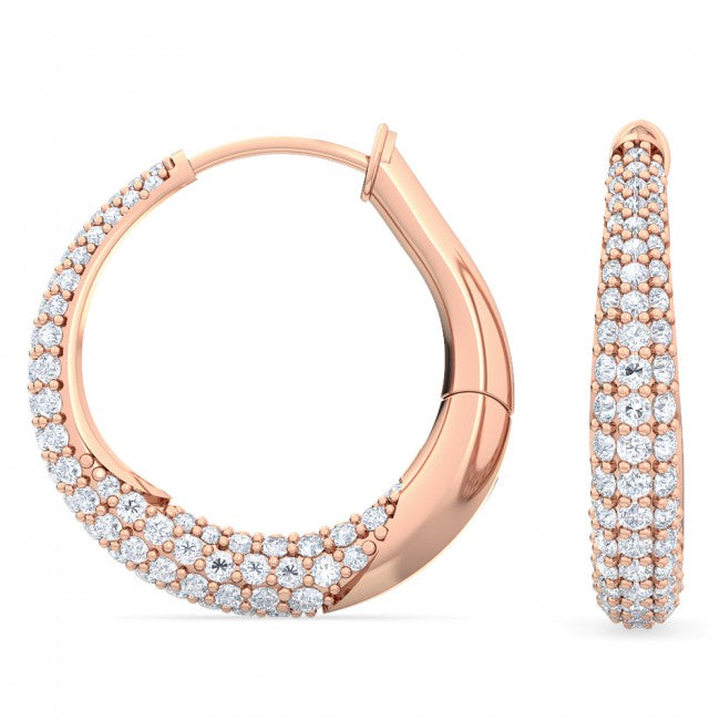 Glitter Cluster Hoops otrodiamonds