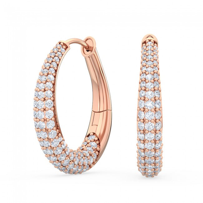 Glitter Cluster Hoops otrodiamonds