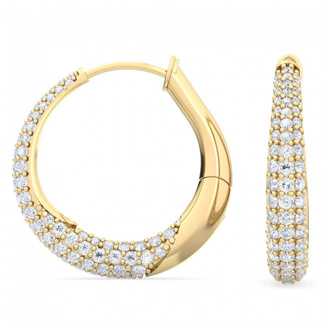 Glitter Cluster Hoops otrodiamonds