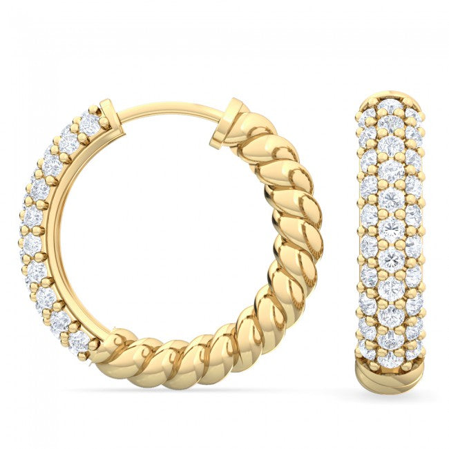 Twisted Hoops Yellow Gold