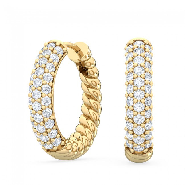 Twisted Hoops Yellow Gold