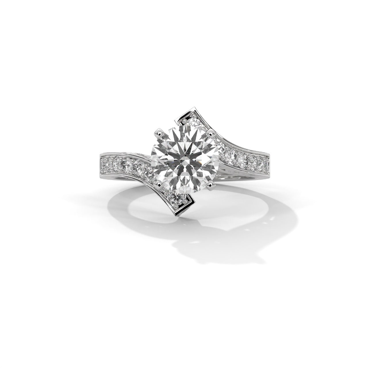 Bypass Solitaire Ring