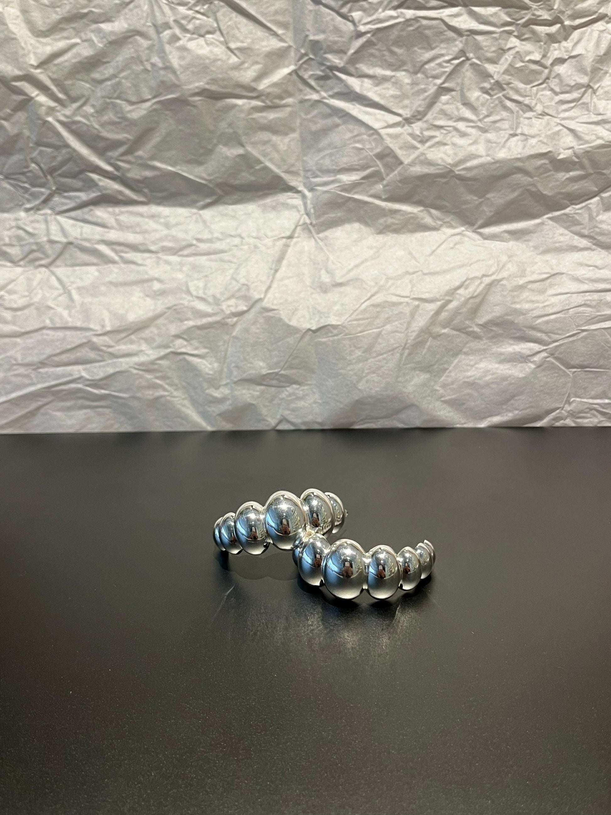 Cloud Earring Silver Tone Small with Silver Plated