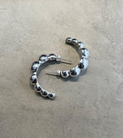 Cloud Earring Silver Tone Small 
