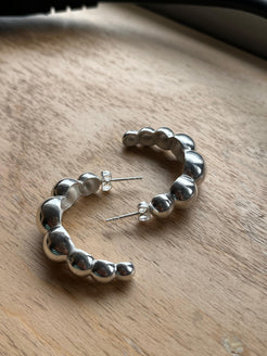 Cloud Earring Silver Tone Small