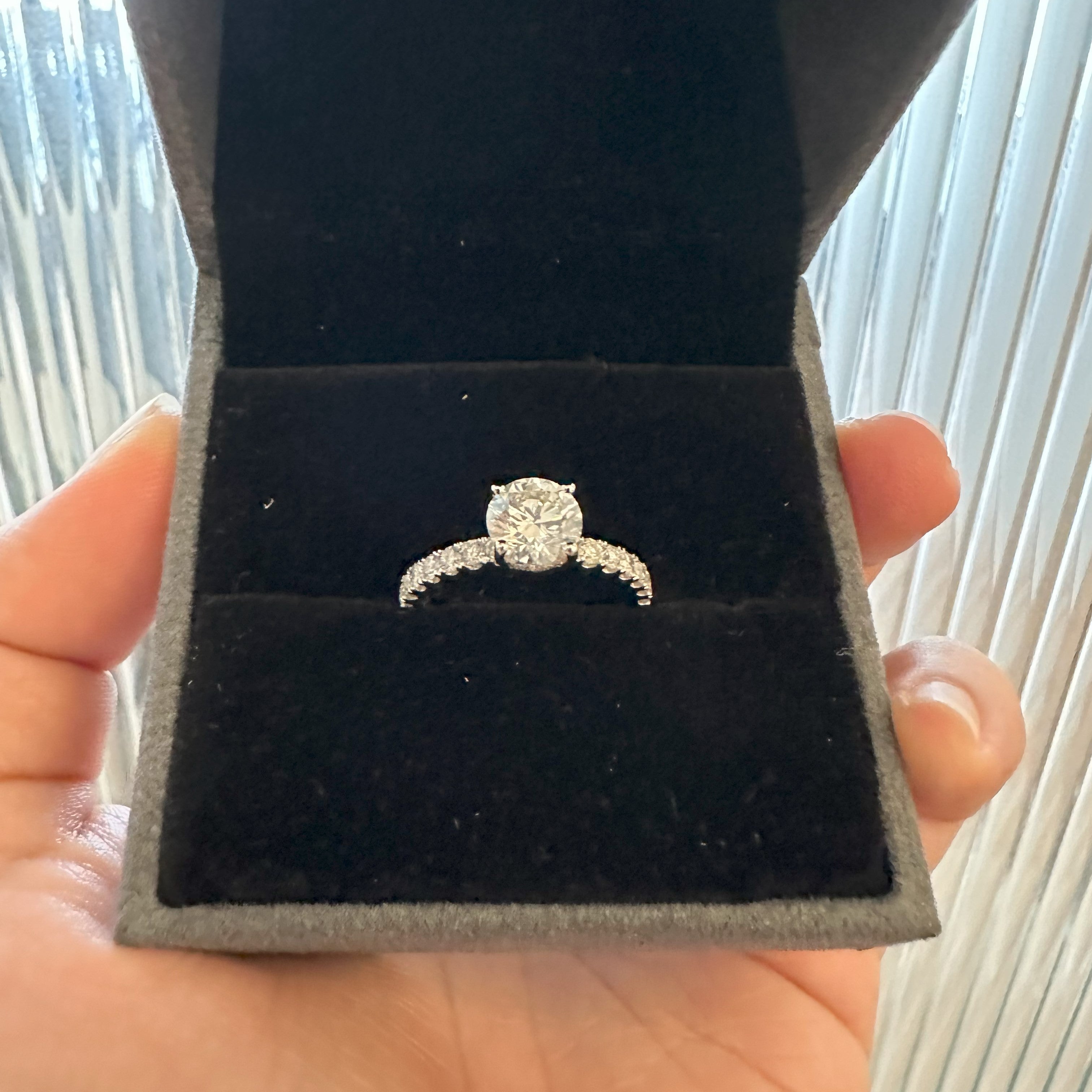 Classic Solitaire Pave Band otrodiamonds