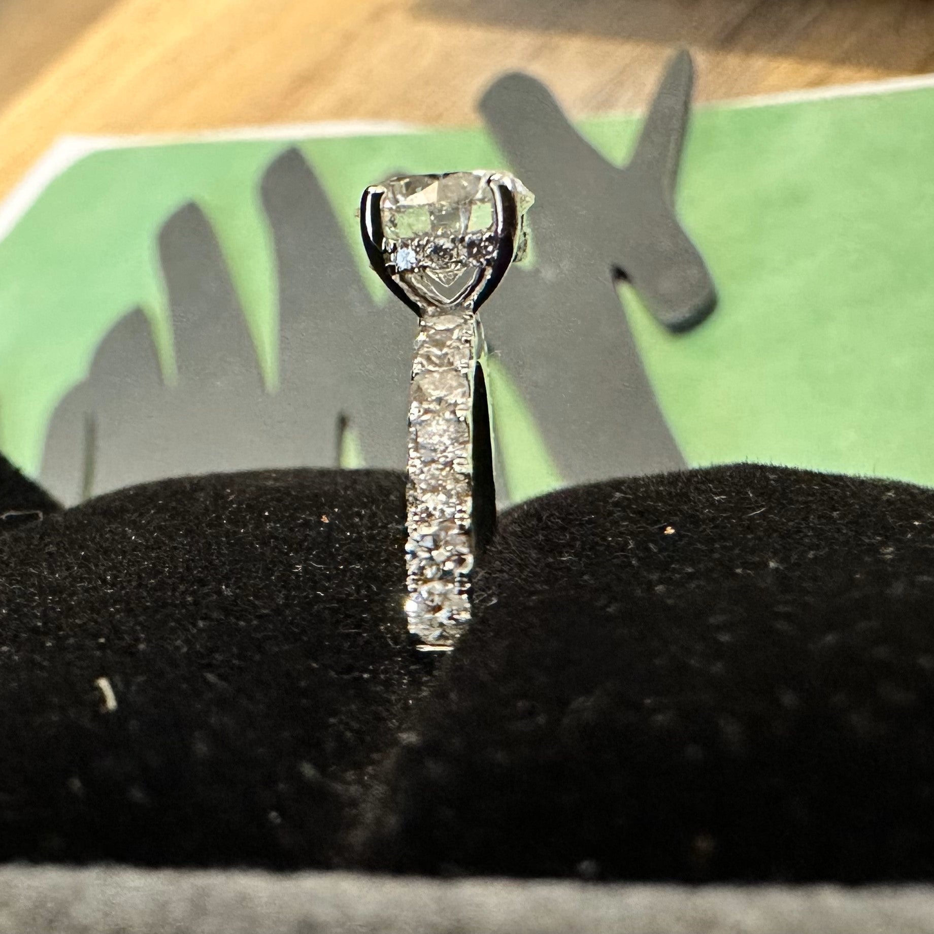 Classic Solitaire Pave Band otrodiamonds