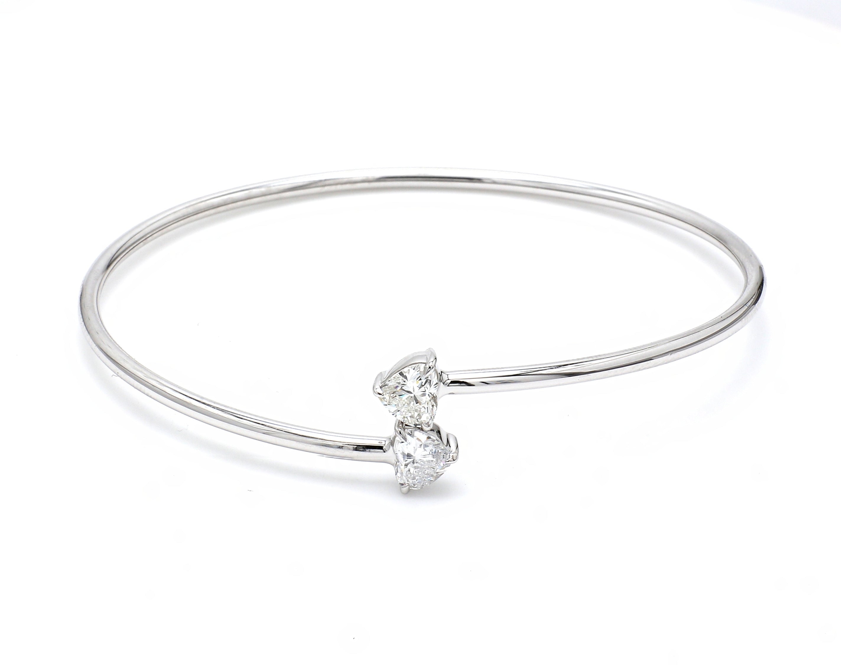 Twin Heart Bangle