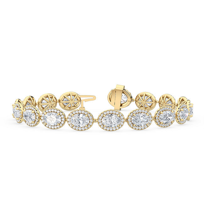 Sculpted Halo Bracelet otrodiamonds