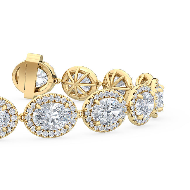 Sculpted Halo Bracelet otrodiamonds