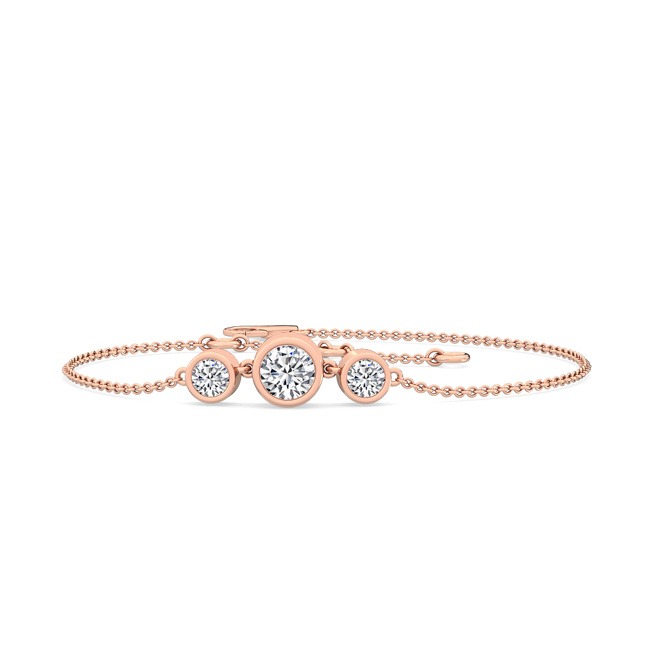 3 Diamond Sparkler Bracelet Rose Gold