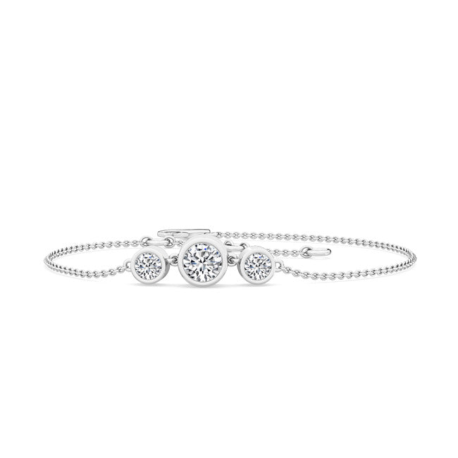 3 Diamond Sparkler Bracelet White Gold