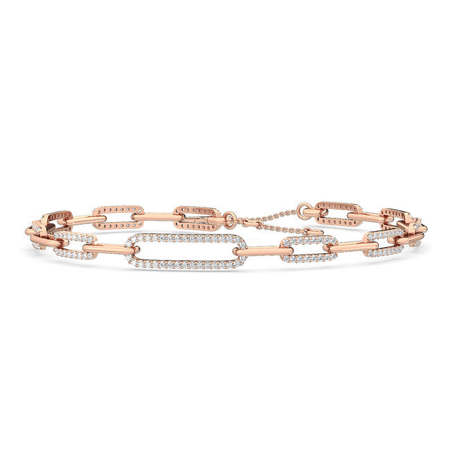 Paper Clip #2 Bracelet Rose Gold otrodiamonds