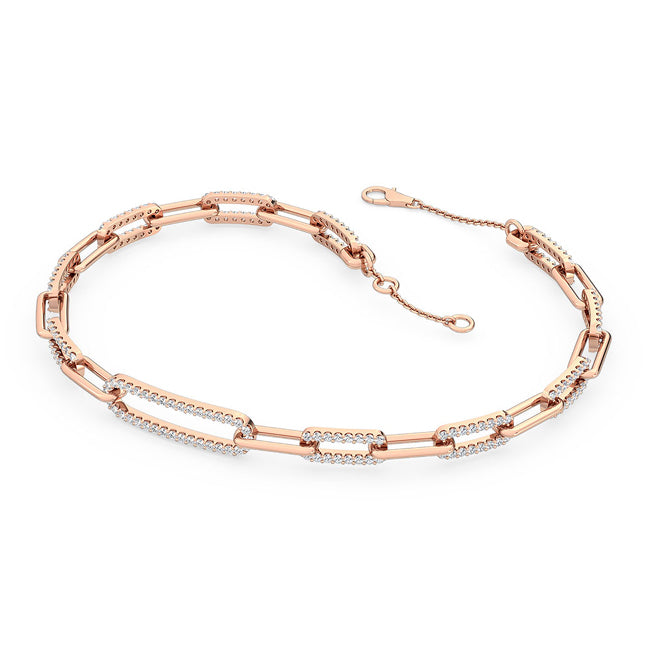 Paper Clip #2 Bracelet Rose Gold otrodiamonds