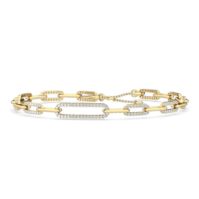 Paper Clip #2 Bracelet Yellow Gold otrodiamonds