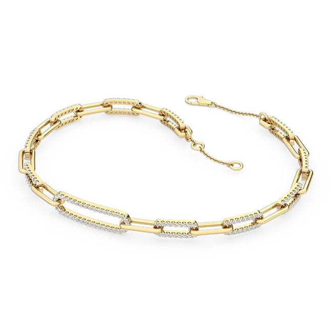 Paper Clip #2 Bracelet Yellow Gold otrodiamonds