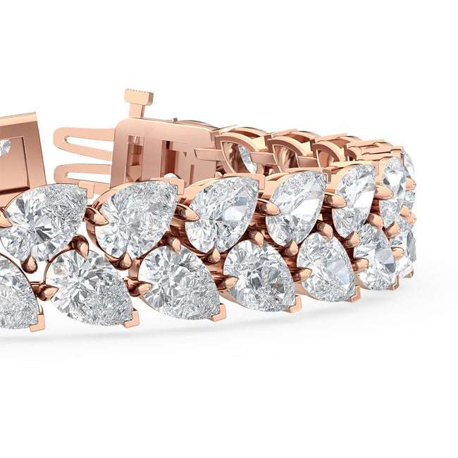 Pear Radiance Bracelet Rose Gold otrodiamonds
