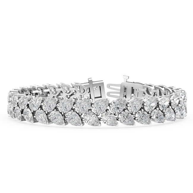 Pear Radiance Bracelet White Gold