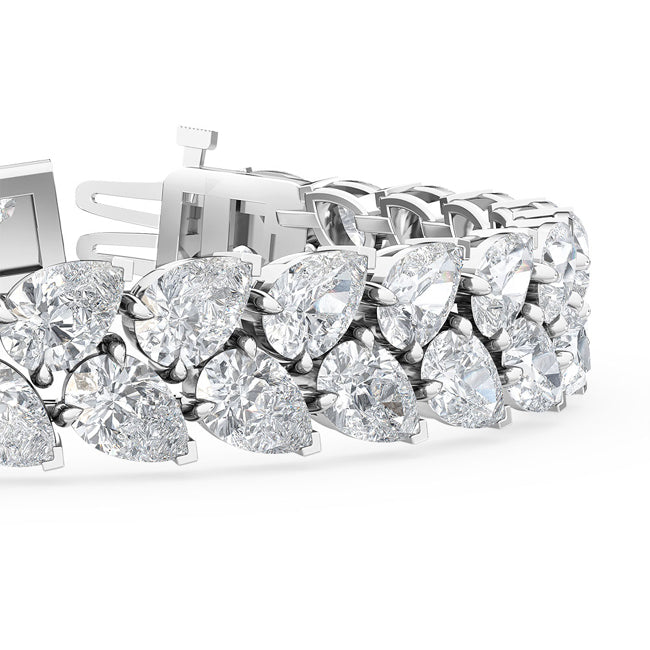 Pear Radiance Bracelet White Gold