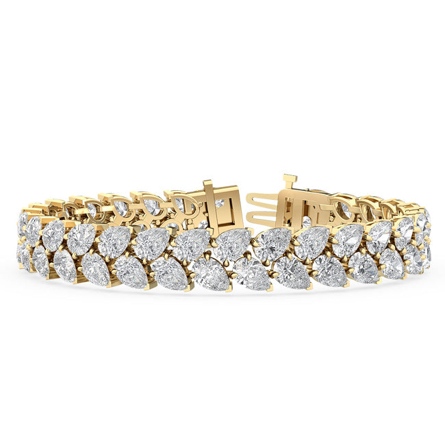 Pear Radiance Bracelet Yellow Gold otrodiamonds