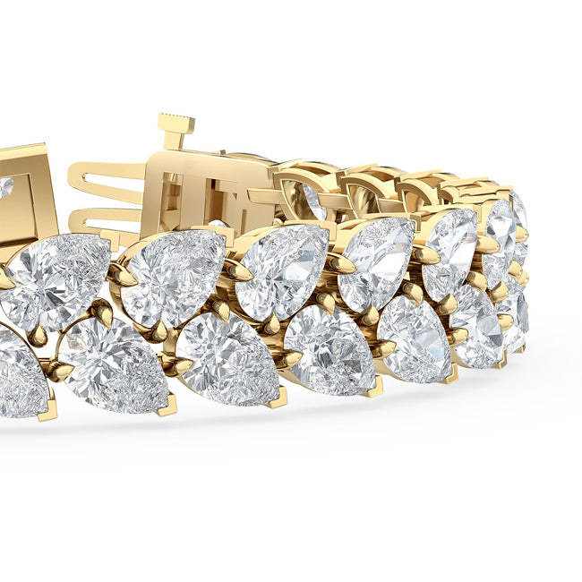 Pear Radiance Bracelet Yellow Gold otrodiamonds