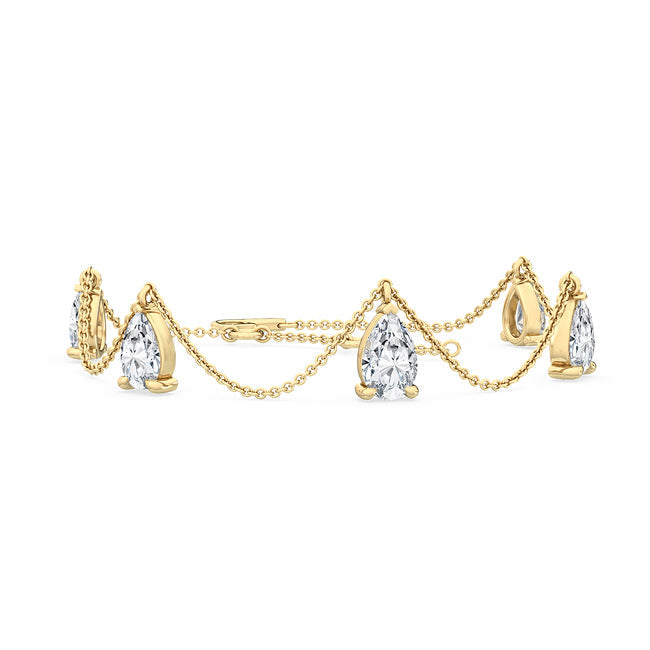 Tear Drops Bracelet Yellow Gold otrodiamonds