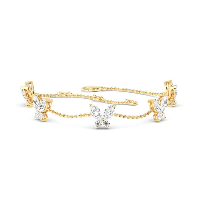Butterfly Bracelet Yellow Gold otrodiamonds
