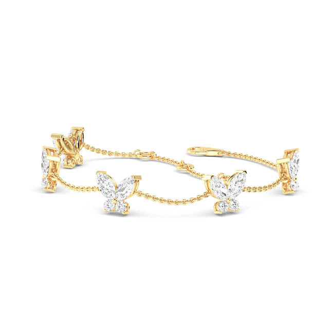 Butterfly Bracelet Yellow Gold otrodiamonds