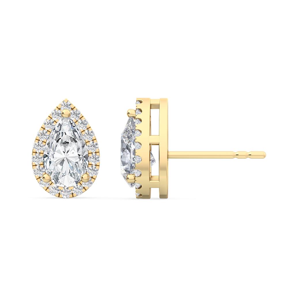 Pear Halo - 1 carat Yellow Gold otrodiamonds
