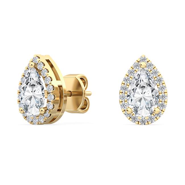 Pear Halo - 1 carat Yellow Gold otrodiamonds