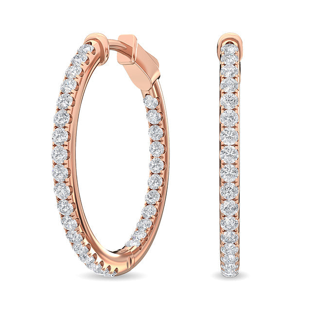 Classic Inside-Out 1" Hoops otrodiamonds