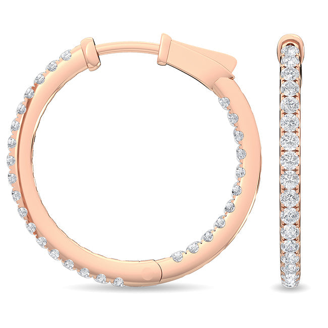 Classic Inside-Out 1" Hoops otrodiamonds
