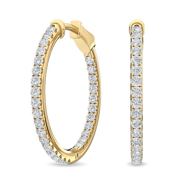 Classic Inside-Out 1" Hoops otrodiamonds
