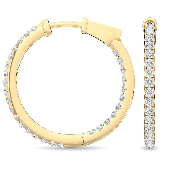 Classic Inside-Out 1" Hoops otrodiamonds