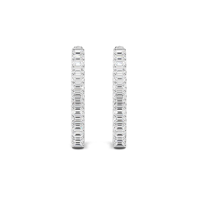 Emerald Inside-Out 1" Hoops otrodiamonds