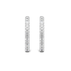 Emerald Inside-Out 1" Hoops otrodiamonds