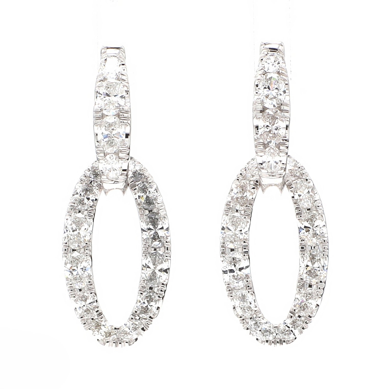 Diamond Duo Hoop Earrings