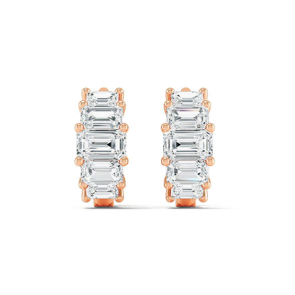 Graduated Diamond Huggies - Fancy Cuts otrodiamonds