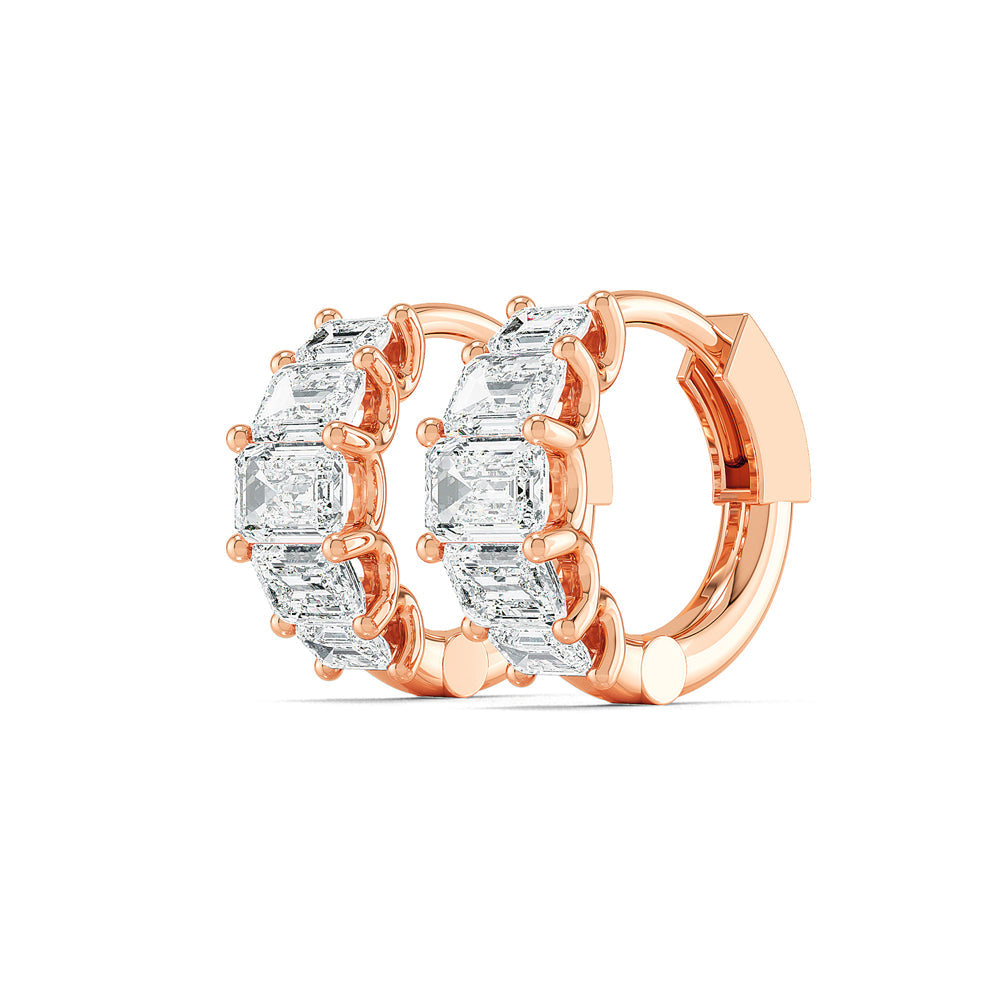 Graduated Diamond Huggies - Fancy Cuts otrodiamonds