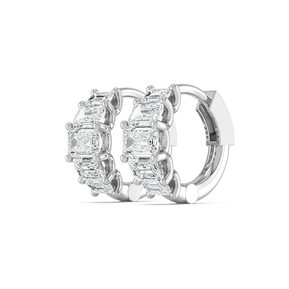 Graduated Diamond Huggies - Fancy Cuts otrodiamonds