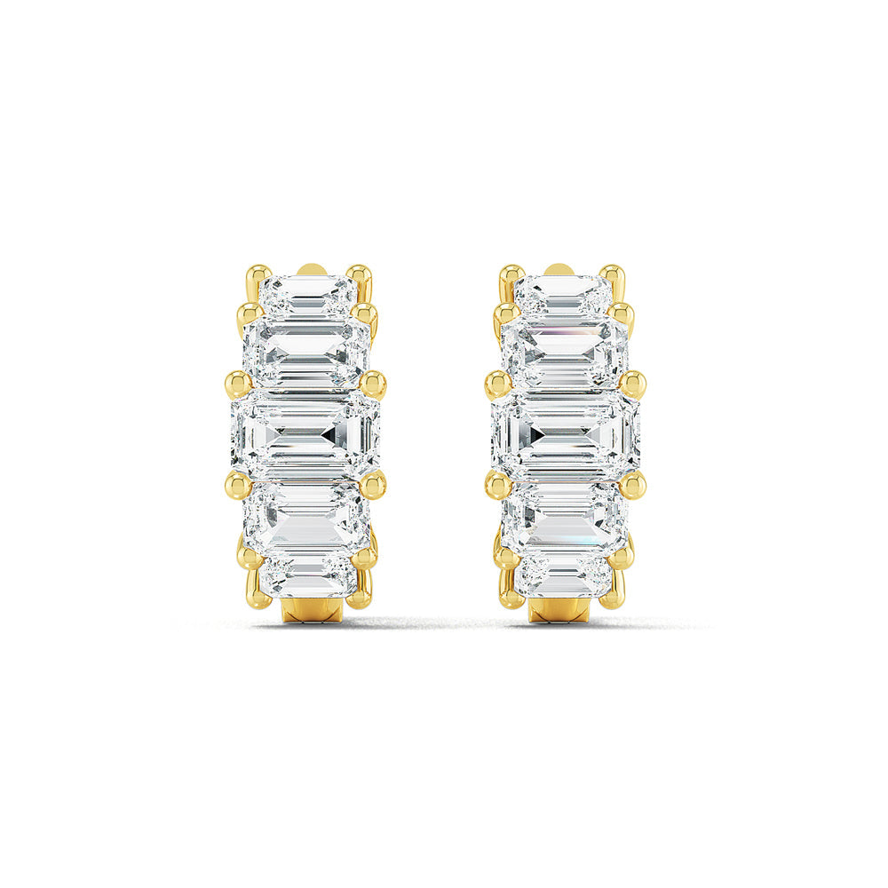 Graduated Diamond Huggies - Fancy Cuts otrodiamonds