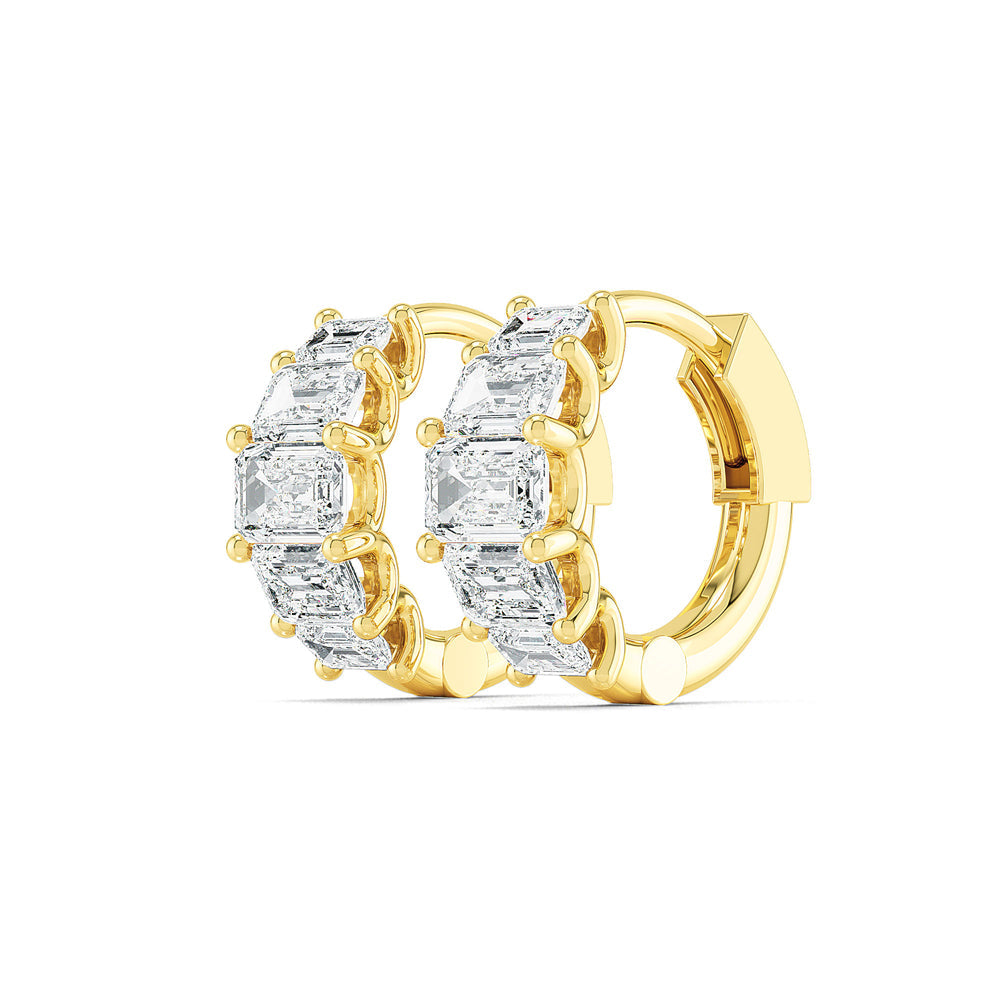 Graduated Diamond Huggies - Fancy Cuts otrodiamonds