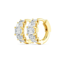 Graduated Diamond Huggies - Fancy Cuts otrodiamonds