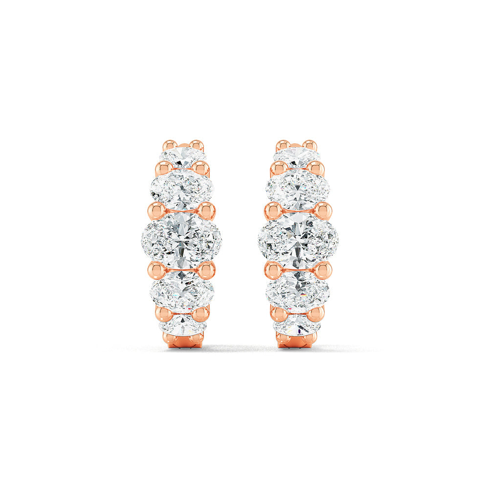 Graduated Diamond Huggies - Fancy Cuts otrodiamonds