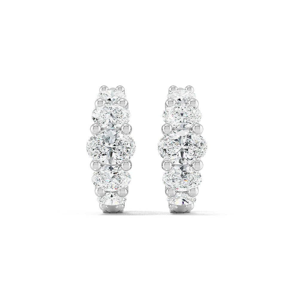Graduated Diamond Huggies - Fancy Cuts otrodiamonds
