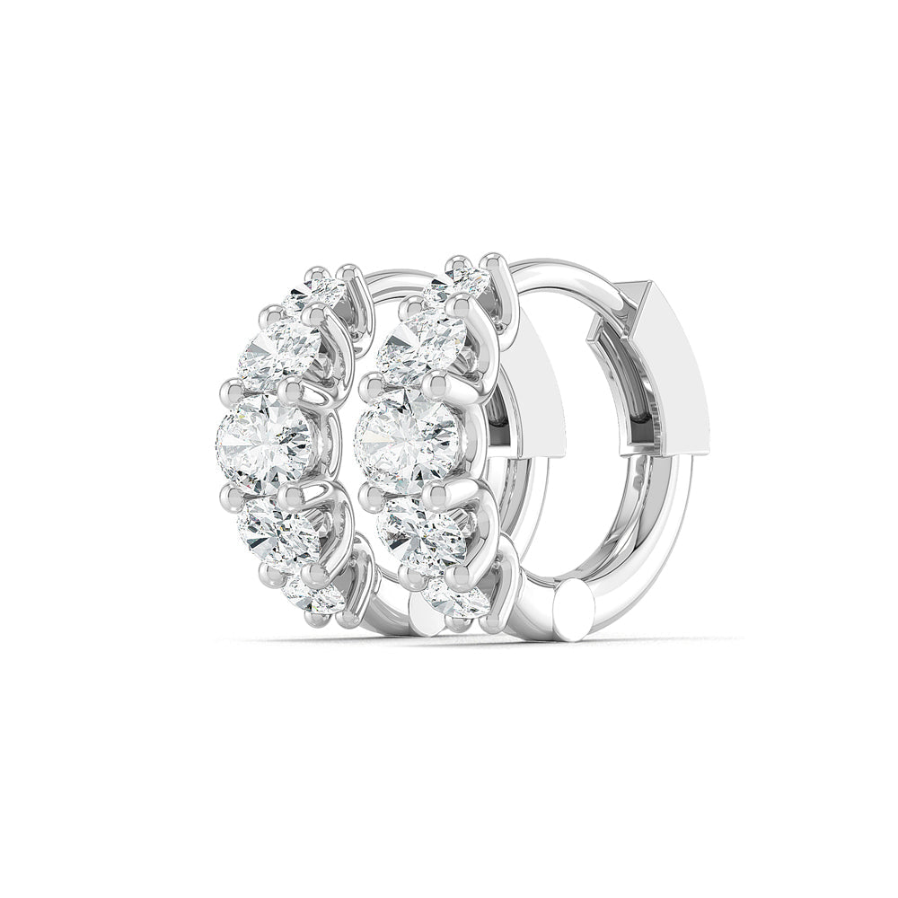 Graduated Diamond Huggies - Fancy Cuts otrodiamonds