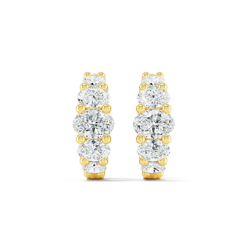 Graduated Diamond Huggies - Fancy Cuts otrodiamonds