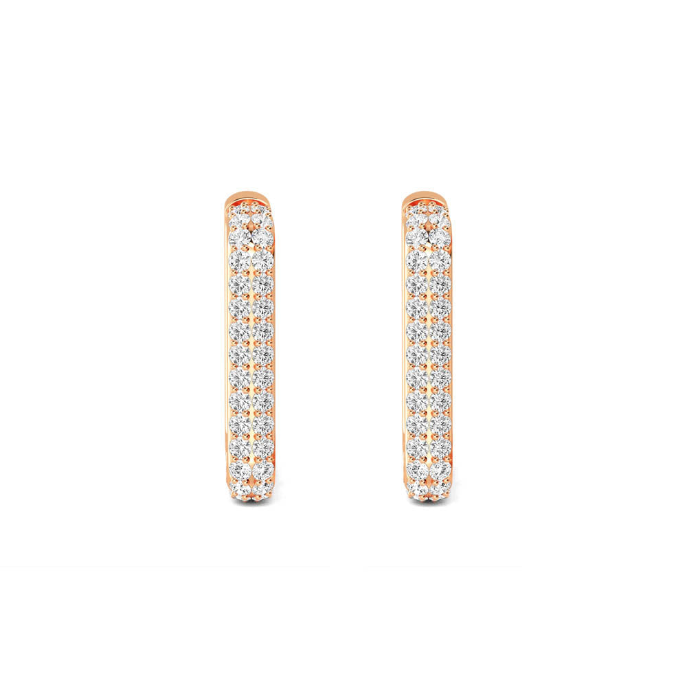 Glitter Cluster Square Hoops otrodiamonds